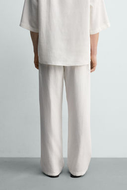 PANTAL?N RELAXED FIT VISCOSA - C??AMO / Blanco roto - Zara фото 2