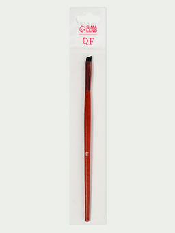 Цена за 2 шт. Кисть для макияжа Brush WOOD, скошенная, 16(±1) см, коричневый/золотистый