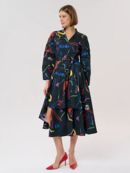 Платье женское 12421-35018 multicolor-black - Eleganzza фото 2