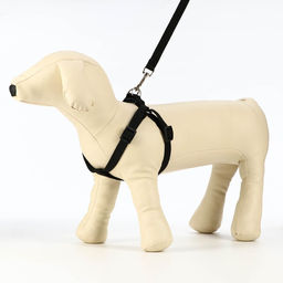 Комплект Базис, поводок 120 х 1,5 см, ОГ 32-46 см, чёрный - Пижон фото 7