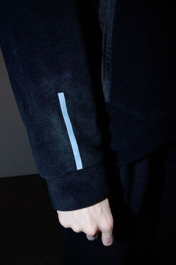 TRENDYOL MAN Premium Antrasit Oversize/Normal Kesim Bask?l? Anti-pilling Polar Sweatshirt TMNAW24SW00122 - Trendyolmilla фото 5