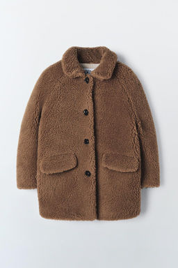 LIMITED EDITION LONG FAUX SHEARLING COAT - Zara фото 2