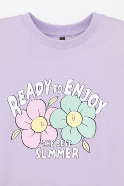 Crockid _ КР 302696/пастельно-лиловый к541 фуфайка (футболка) для дев