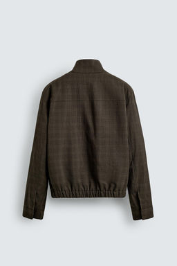 CHECK CROPPED FIT JACKET - Zara фото 9