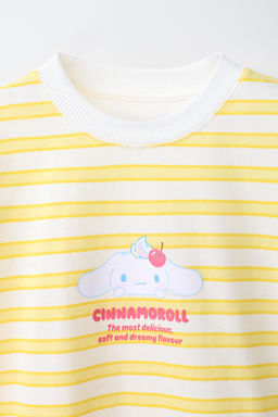 CAMISETA RAYAS CINNAMOROLL  SANRIO / Amarillo