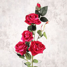 Цветок искусственный Роза 90 см 5 бутонов / NT47-6 /уп 50/400/ - Галеонтрейд фото 9