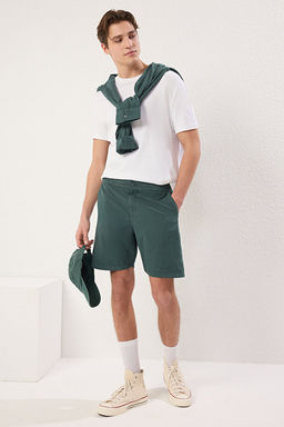 Koyu Ye_il Loose Fit Pamuklu Ba_c_kl_ _ort TMNSS23SR00056