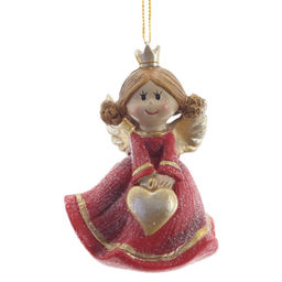 Фигурка декоративная подвесная "Ангел", L5 W4,5 H7 см, 2в.