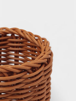 Подставка для столовых приборов Доляна, d=9.5, h=13, пластик, коричневая фото 5