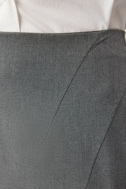 TRENDYOLMILLA Gri Godeli Bal?k Shape Maxi Boy Dokuma Etek TWOAW25ET00051 фото 3