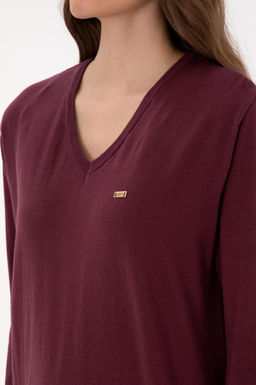 Kad_n Bordo V Yaka Basic Kaza - U.s. polo assn фото 7