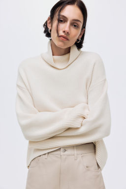 Jersey de cuello alto en mezcla de cachemira - H&m фото 5