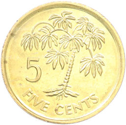 Монета 5 центов 2010 года Сейшелы