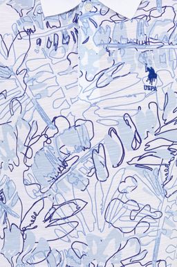 U. S. Polo Assn Мужская синяя футболка с воротником-поло - U.s. polo assn фото 6