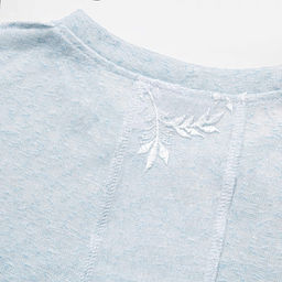 Футболка с объемным декором, Буду тебе сниться (голубой меланж) - Charutti фото 33