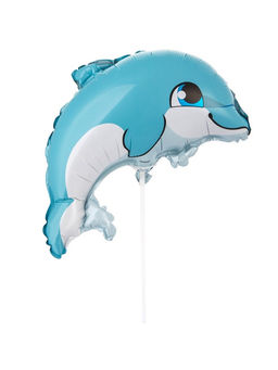 Воздушный шар фольгированный 13" «Дельфин малыш», набор 5 шт.