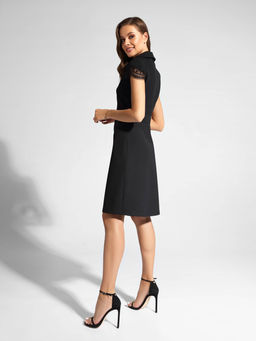 CONTE Платье-рубашка с фактурным кружевом LPL 1038 black - Conte elegant фото 3