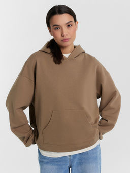 Худи женское коричневое сепия 122913