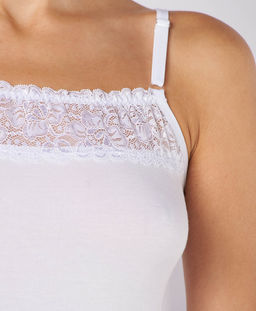Майки женские Cherry Girl 817 модал, эластан белый размеры M, L, XL  фото 3