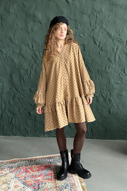 Платье женское COSY076/02/Бежевый, черный - M&G all natural фото 2