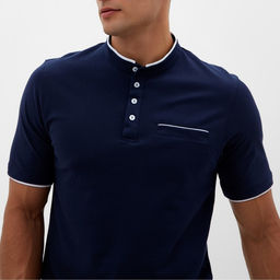 Футболка поло мужская MINAKU REGULAR FIT тёмно-синяя, размер 48