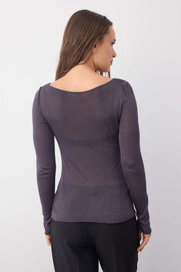 Wardrobe Essentials Bej Basic Ince Triko Kazak | TWOAW26KZ00112 - Trendyolmilla фото 12