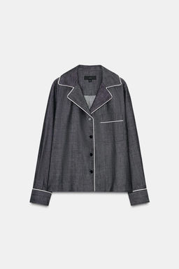 ZW COLLECTION DENIM SHIRT WITH TRIMS - Zara фото 2