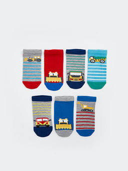 Desenli Erkek ?ocuk Patik ?orap 7li