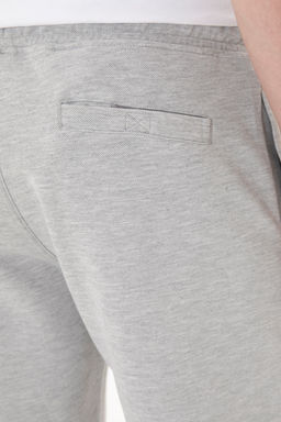 Мужские серые меланжевые вязаные шорты - U.s. polo assn фото 7