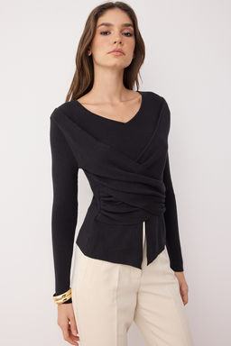 Kahverengi Premium Iplik/Ozel Iplik Fitted/Vucuda Oturan Ustu Drape Triko Kazak TWOAW26KZ00061 - Trendyolmilla фото 9