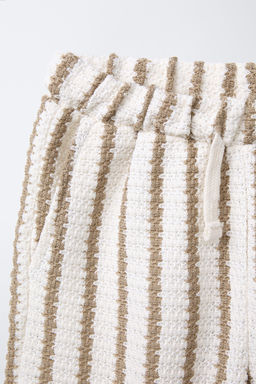 STRIPED TEXTURED SLIM FIT BERMUDA SHORTS - Zara фото 3