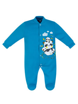 Комбинезон ясельный бирюза принт панды