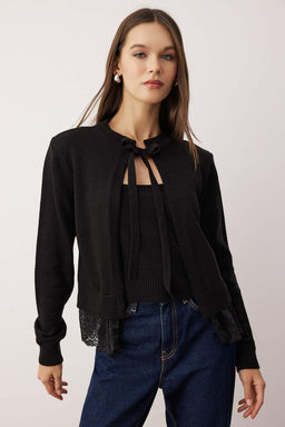 Tas 2li Etek Ucu Dantel Garnili Triko H?rka-Bluz Tak?m TWOAW26HI00019 - Trendyolmilla фото 6