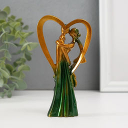 Фигурка полистоун Влюблённые в сердце, 12?6.8?3.5 см