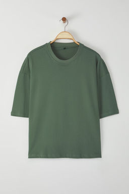 TRENDYOL MAN Siyah Boxy/Kare Kesim %100 Pamuklu Basic T-Shirt TMNSS25TS00162 - Trendyolmilla фото 5