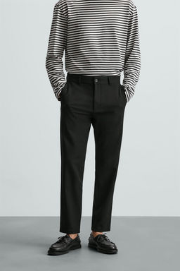 PANTAL?N CHINO ESTRUCTURA CONFORT / Negro - Zara фото 2