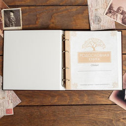 Родословная книга «Наша семья», с деревянным элементом, 84 страницы, 24.5×23×4 см