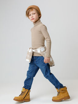 КР 301477/темно-бежевый 1304 к574 джемпер (водолазка) для мал