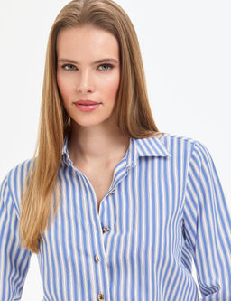 Lacivert Comfort Fit Uzun Kollu G_mlek