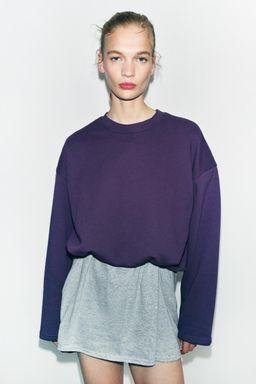 GATHERED CROPPED SWEATSHIRT - Zara фото 3