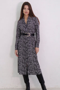 Платье-рубашка с английским воротником принт - Martichelli фото 94