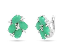 Серьги из серебра изумруд, Пафос