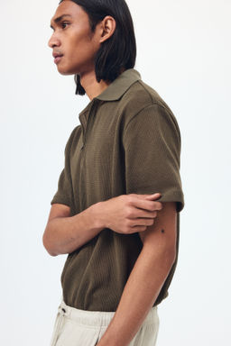 Polo en punto calado Regular Fit - H&m фото 9