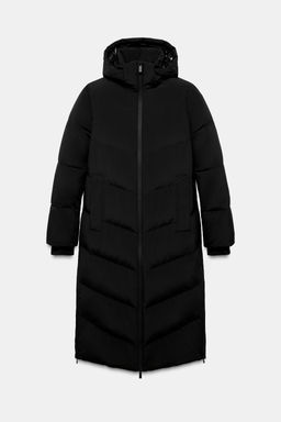 LONG WATER-REPELLENT AND WINDPROOF HOODED DOWN PUFFER JACKET - Zara фото 8