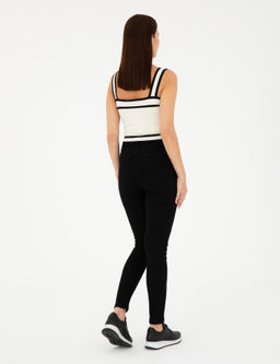 Siyah Skinny Fit Jean Pantolon