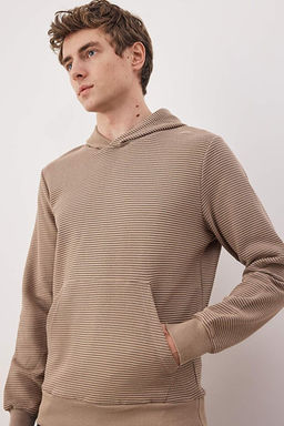 Ta_ Regular/Normal Kesim Kap__onlu Dokulu Sweatshirt TMNAW26SW00068