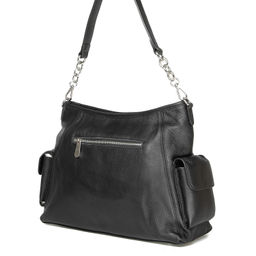 SJ7651 black, Женская кожаная сумка, Barcelo Biagi