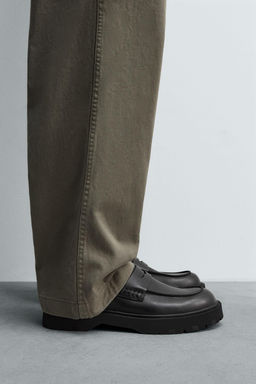 LEATHER PENNY LOAFERS - Zara фото 7