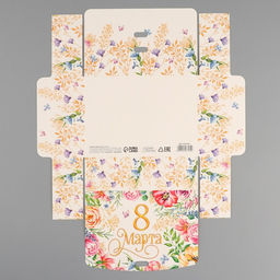 Цена за 3 шт. Коробка подарочная, упаковка, «С 8 марта!», 16.5 х 12 х 5 см