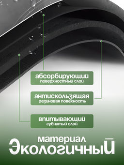 Нано коврик для сушки посуды черный 40*30см (3157) - Мой органайзер фото 8